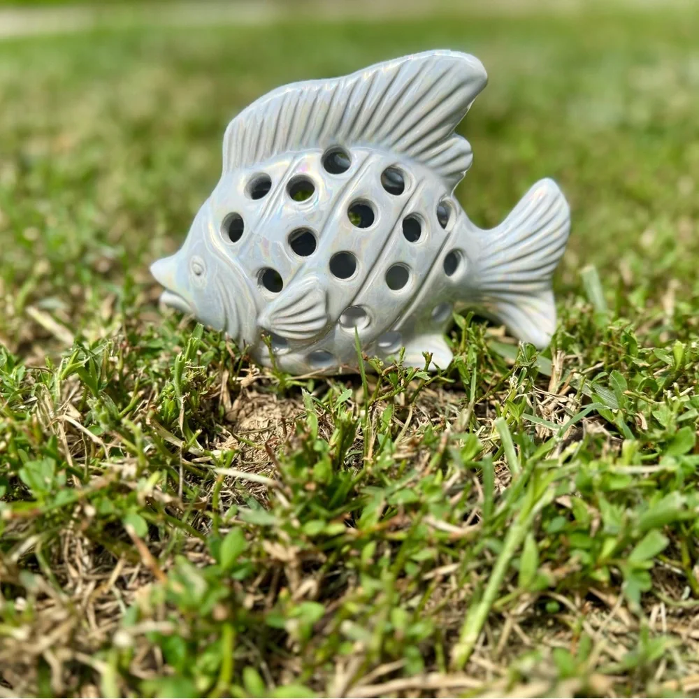 Gray Fish-Shaped Decor - Picture 1 of 2